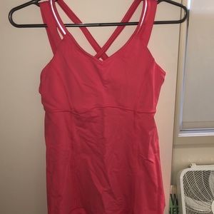 Lululemon pink/coral tank top